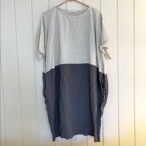 Clad and cloth dress with pockets
